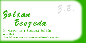 zoltan beszeda business card